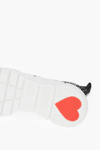LOVE Sock High-top Sneakers GOMMA35 with Rhinestone Embellishment