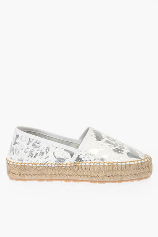 LOVE Leather Platform Espadrilles SPLASH with Logo 4cm