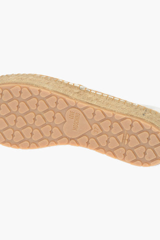 LOVE Leather Platform Espadrilles SPLASH with Logo 4cm