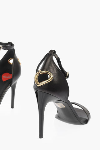 LOVE Nappa Leather Stiletto Heel Sandals with Heart Detail 10,5 cm