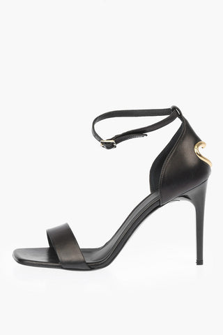 LOVE Nappa Leather Stiletto Heel Sandals with Heart Detail 10,5 cm