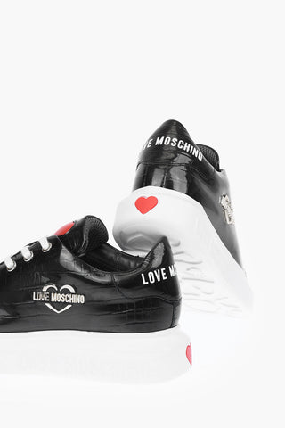 LOVE Leather Low-top Sneakers GOMMA40 with Logo