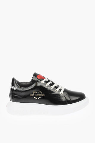 LOVE Leather Low-top Sneakers GOMMA40 with Logo
