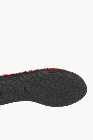 LOVE  Fluo Coated Textile Platform Espadrilles with Studded Logo