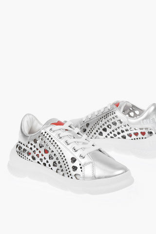 LOVE Laminated Leather Sneakers CAMP40 with Logo