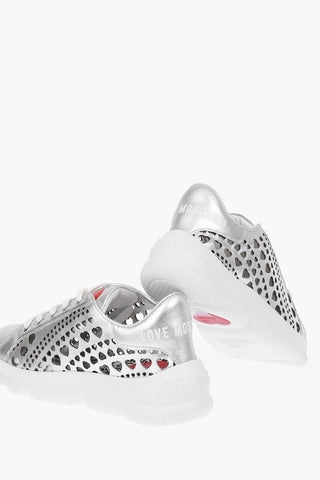 LOVE Laminated Leather Sneakers CAMP40 with Logo