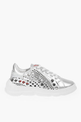 LOVE Laminated Leather Sneakers CAMP40 with Logo