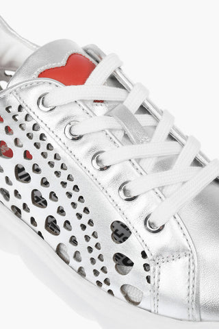 LOVE Laminated Leather Sneakers CAMP40 with Logo