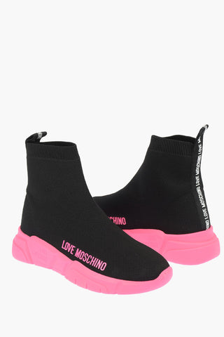 LOVE Sneakers Alte Sock Fluo GOMMA35 con Logo