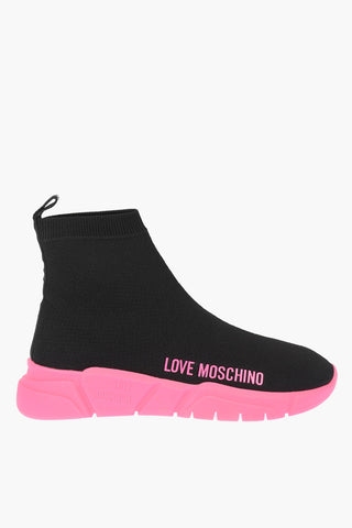 LOVE Sneakers Alte Sock Fluo GOMMA35 con Logo
