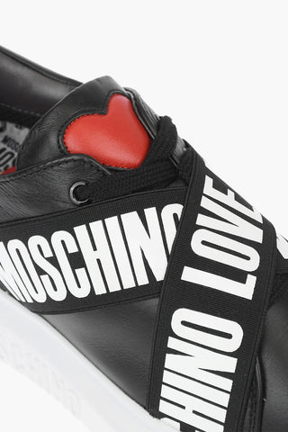 LOVE Leather Sneakers GOMMA40 with Logoed Bands