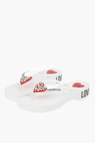 LOVE Pvc Thong Sandals EVA45 with Logo Print