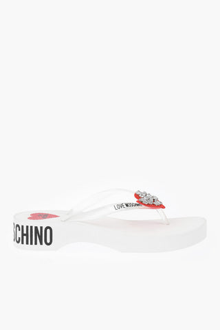 LOVE Pvc Thong Sandals EVA45 with Logo Print