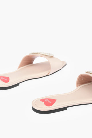 LOVE Sandali Slides FLAT15 Con Dettaglio Gioiello Logato