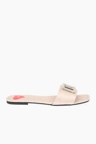 LOVE Sandali Slides FLAT15 Con Dettaglio Gioiello Logato