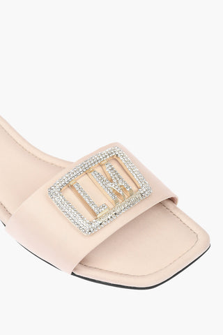 LOVE Sandali Slides FLAT15 Con Dettaglio Gioiello Logato