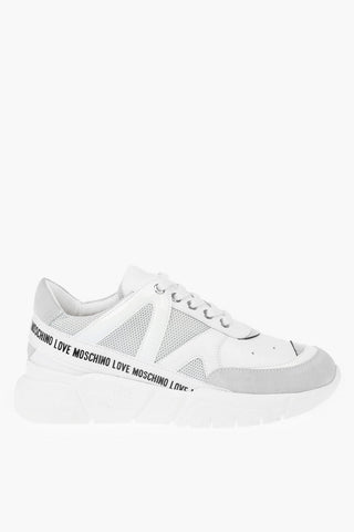 LOVE Fabric and Leather Sneakers RUNNING35 with Logo