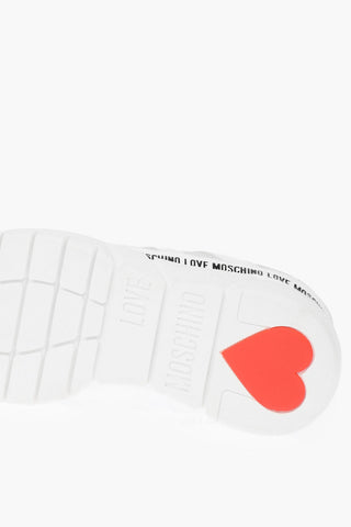 LOVE Fabric and Leather Sneakers RUNNING35 with Logo