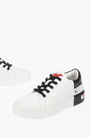 LOVE Sneakers basse in Pelle con Logo