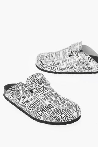 LOVE Slippers con Cinturino e Stampa Logo