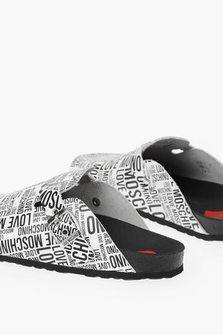 LOVE Slippers con Cinturino e Stampa Logo