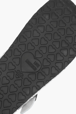 LOVE Slippers con Cinturino e Stampa Logo