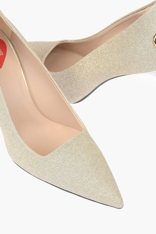LOVE Stiletto Heel Glittery Pumps with Heart Detail 10cm