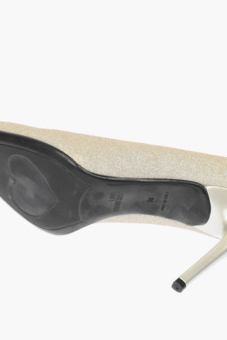 LOVE Stiletto Heel Glittery Pumps with Heart Detail 10cm