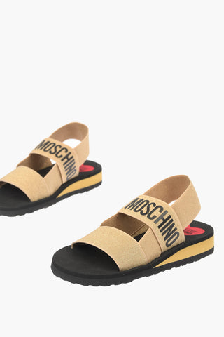 LOVE Slip-on Glittery Sandals with Logo