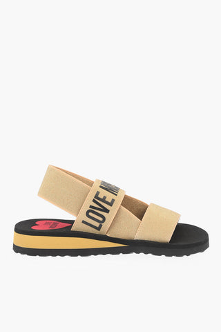 LOVE Slip-on Glittery Sandals with Logo