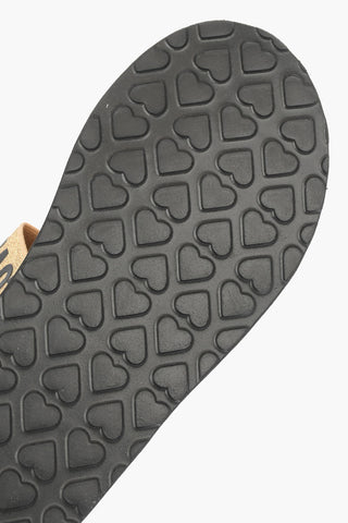 LOVE Slip-on Glittery Sandals with Logo