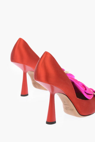 Décolleté LYZ in raso con dettaglio gioiello 10cm