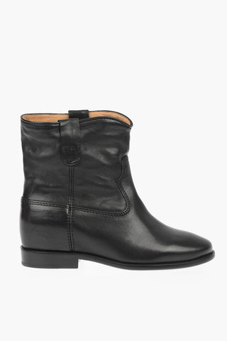 Leather CLUSTER Booties with Internal Wedge