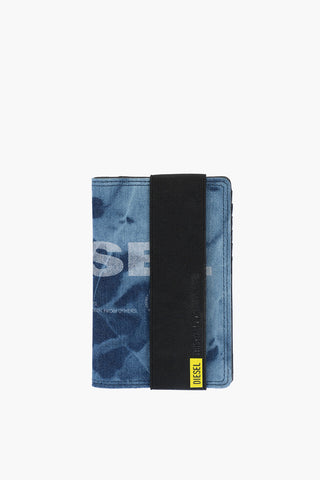 denim ORGANIESEL card holder with contrast strap
