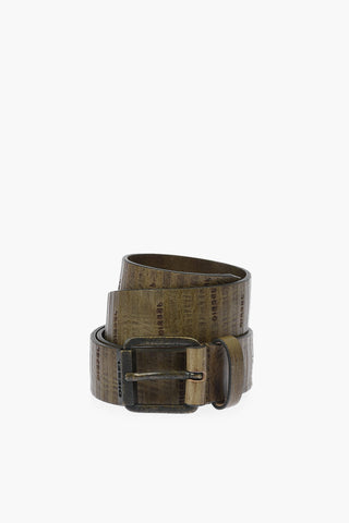 35mm logoed leather B-ROUNDD belt