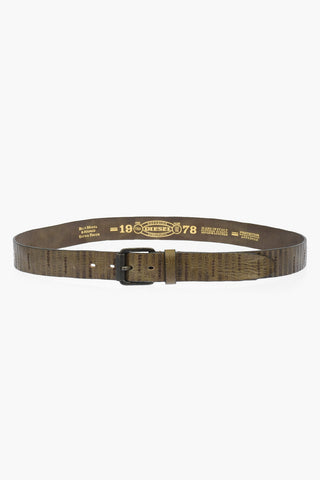 35mm logoed leather B-ROUNDD belt