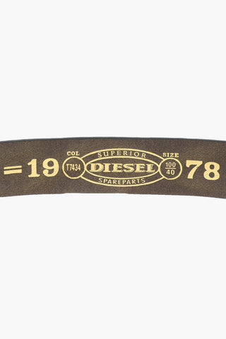 35mm logoed leather B-ROUNDD belt