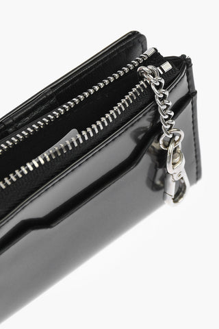 patent leather L-ZIP pouch keyring
