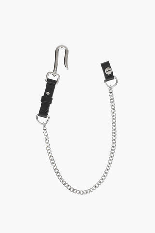 metal MEKANS jeans chain with leather details