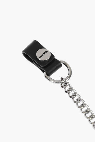 metal MEKANS jeans chain with leather details