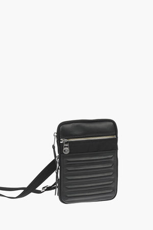 leather details RUMIE slim crossbody bag