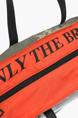 acid wash effect VIVYAN tote bag with faux leather handle