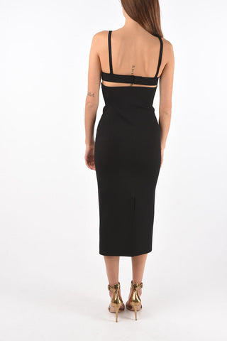 Stretchy midi dress with cououts
