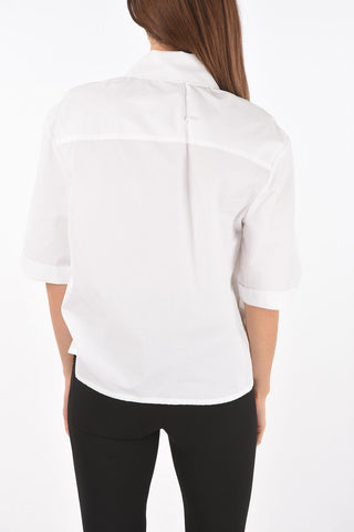 Camicia Baseball a Maniche Corte con Ricamo BOHEMIAN BLUR