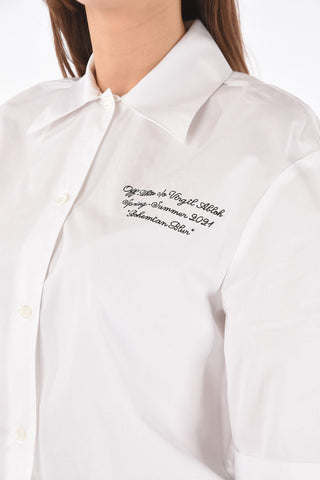 Camicia Baseball a Maniche Corte con Ricamo BOHEMIAN BLUR