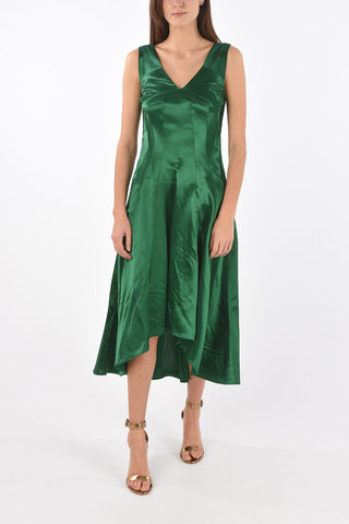 Satin Draped Dress