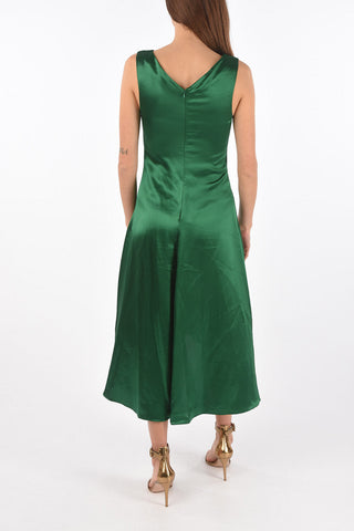 Satin Draped Dress
