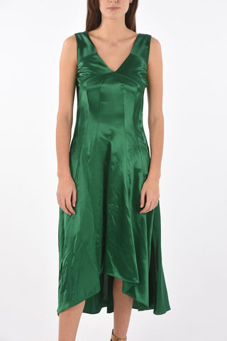 Satin Draped Dress