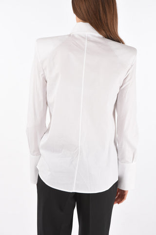 Embroidered shirt BOHEMIAN BLUR with padded shoulders