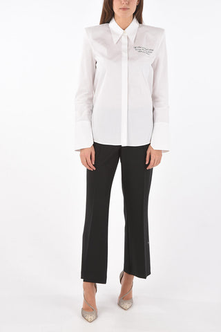Embroidered shirt BOHEMIAN BLUR with padded shoulders